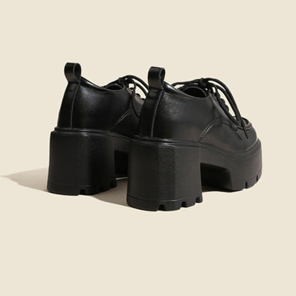 Women's Vera Chunky Lace Up Platform Heels - 12cm/4.7in